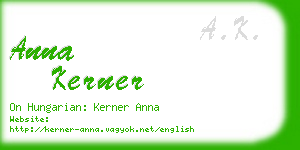 anna kerner business card